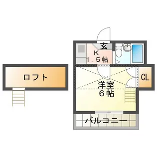 北浜町アパート【1階】の間取り