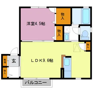クレール黒松【1階】の間取り