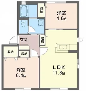 シャーメゾンエチュード C棟【1階】の間取り