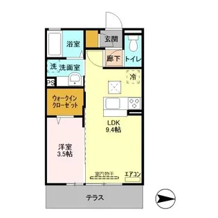 フロンティア S【1階】の間取り