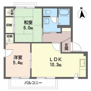 アバンセ B【2階】の間取り