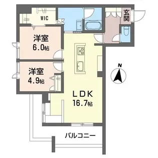 アグレイブ【3階】の間取り