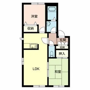 ウエストサイドコートA【2階】の間取り