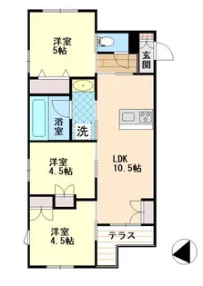 グラン シェル【1階】の間取り
