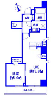 コントレイル【5階】の間取り