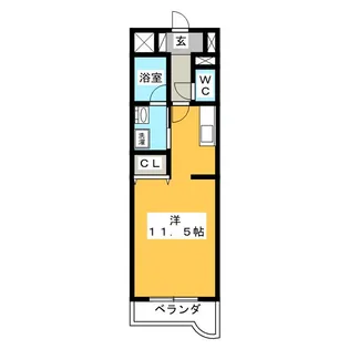 シャンベール浅井【2階】の間取り