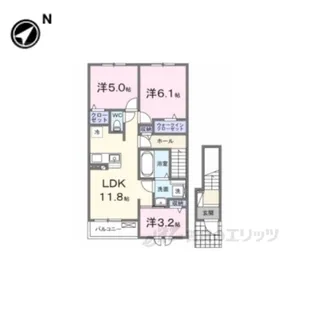 スヴェニールラ テール1【2階】の間取り