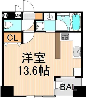 カスタリア北上野【7階】の間取り