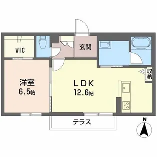 シャーメゾン英和【1階】の間取り