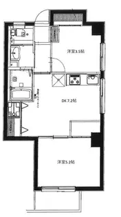 朝日北千束マンション【1階】の間取り