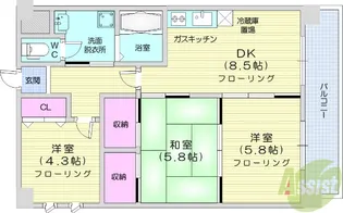 グレースK小田原【2階】の間取り