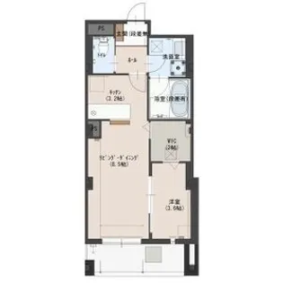 ハナワダHKYMパナハイツ【5階】の間取り