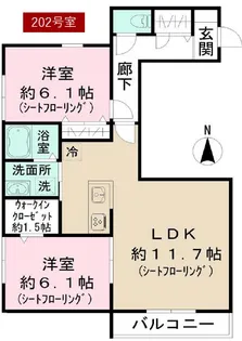 メゾンレーヴ経堂【2階】の間取り