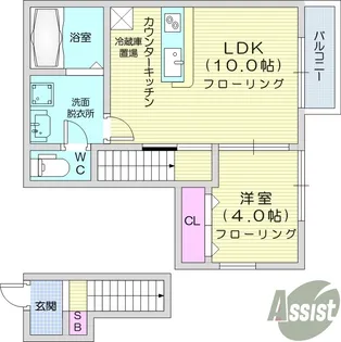 ドルチェ ヴィータ【2階】の間取り