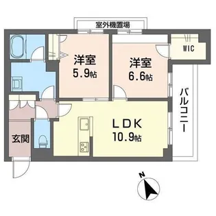 シエルブルー【2階】の間取り