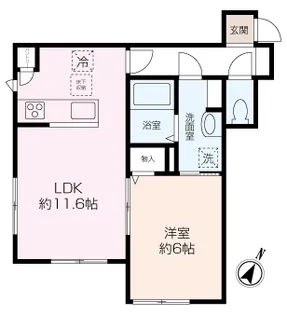グランディールOGi【1階】の間取り