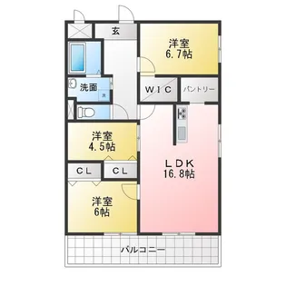 油屋ハイツ中野II【1階】の間取り