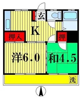銀英ハイツ【2階】の間取り