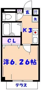 クレールタケウチ【1階】の間取り