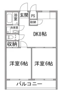 プラザ西調布【2階】の間取り