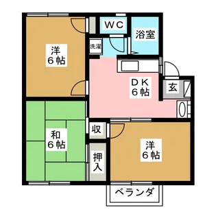 アトウレ若里【2階】の間取り