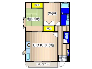 フロ-レンス鵠沼【2階】の間取り