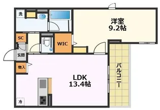 セレスティア城西【2階】の間取り