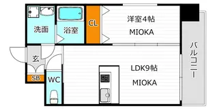 フォーゼ長居公園【4階】の間取り