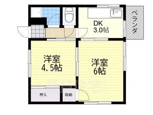 パレス池田住吉【2階】の間取り