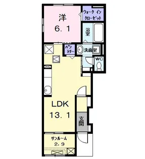 カーサみやびX【1階】の間取り