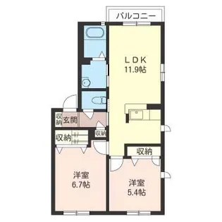 エマーヴルB【2階】の間取り