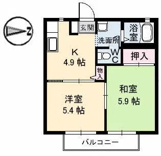 ラフォーレ アダチ【2階】の間取り