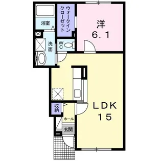 カルムオーブキャトル【1階】の間取り