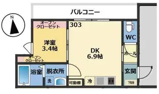 メゾン・ドゥ・アッシュ市川II【3階】の間取り