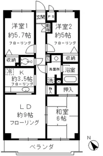 チェリーコート武蔵小金井【4階】の間取り