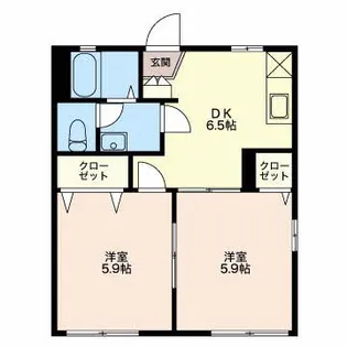 プランドール藤枝 C【1階】の間取り