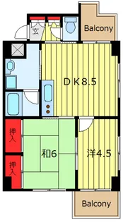 クラウンハイツ【3階】の間取り
