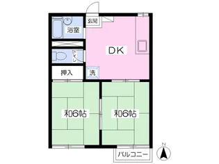 ベアーフィールドA【2階】の間取り