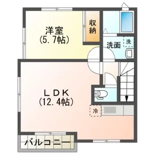 カーサ・ユシェット【2階】の間取り