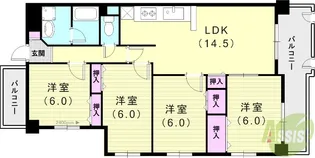 ロイヤル神戸山の街【2階】の間取り