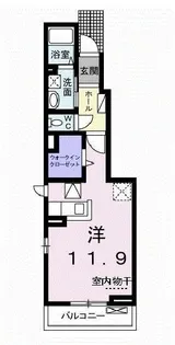 ラルジュ・翠ヶ丘五番館【1階】の間取り