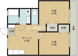 オレンジハウスA【1階】の間取り