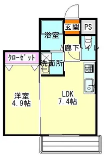 あさひレジデンス表町【1階】の間取り