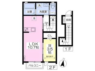 ガーデンスクエアI【2階】の間取り