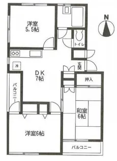サニーテラス大町【3階】の間取り