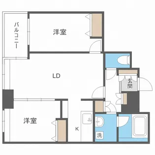 ラフィネタワー札幌南3条【22階】の間取り