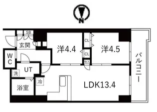 シティコート目黒【5階】の間取り