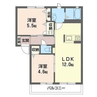 サンシャインヒルズ湘南【2階】の間取り