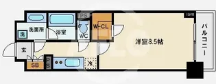 エスリード長堀タワー【4階】の間取り