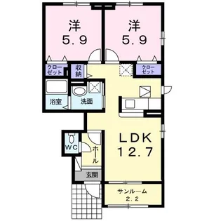プラシード緑町【1階】の間取り